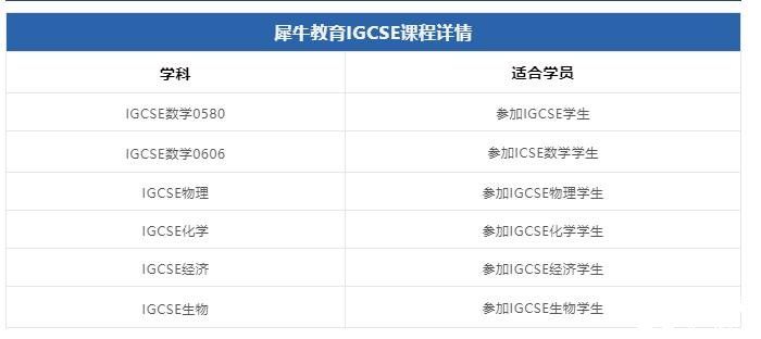 IGCSE課程全科輔導(dǎo)，銜接班/同步班/沖刺班報名中！