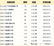 AMC10競(jìng)賽50小時(shí)小班課，實(shí)現(xiàn)彎道超車！